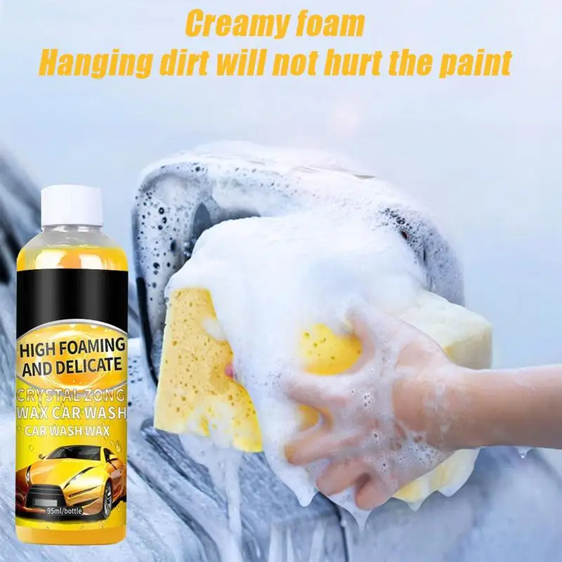 Foam Car Wash Liquid  3.2oz High Concentration Foaming Car Cleaner Liquid Safe Neutral Formula Car Shampoo For Stubborn Stains