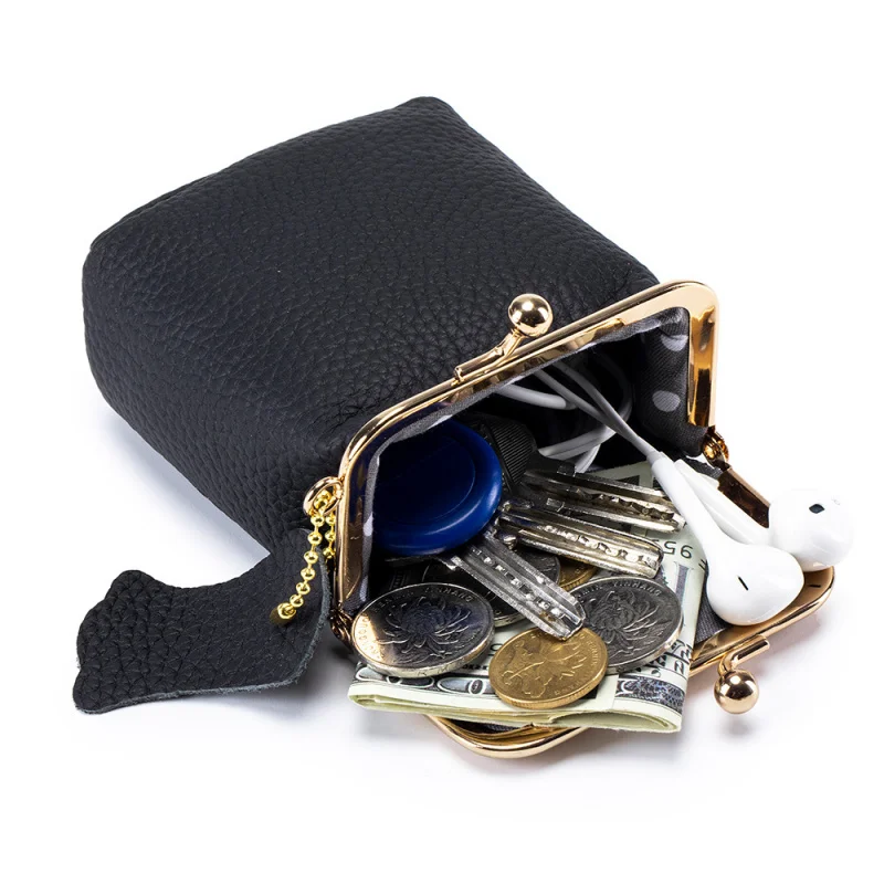 Genuine Leather Mini Lipstick Case Ins Style Multifunctional Cosmetic Coin Pouch for Women Elegant Portable Organizer