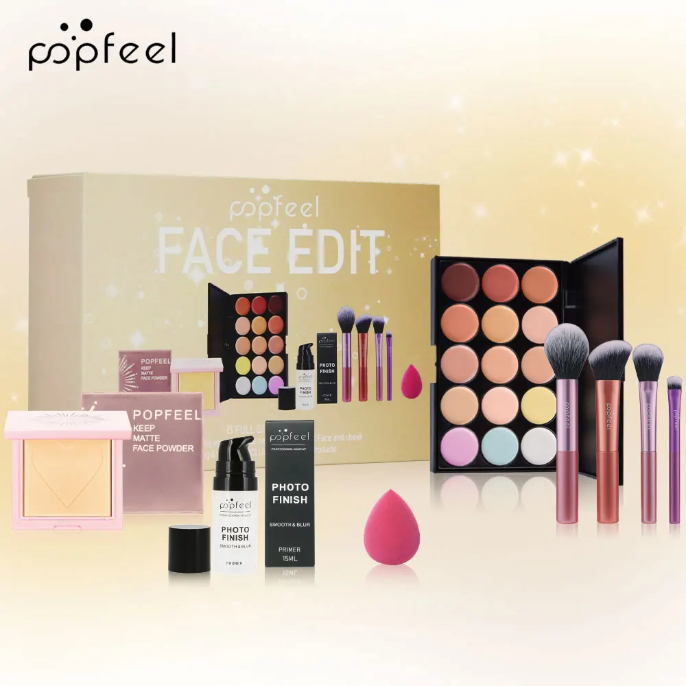 Makeup Kit Face Makeup Mini Foundation Primer Powder Brush