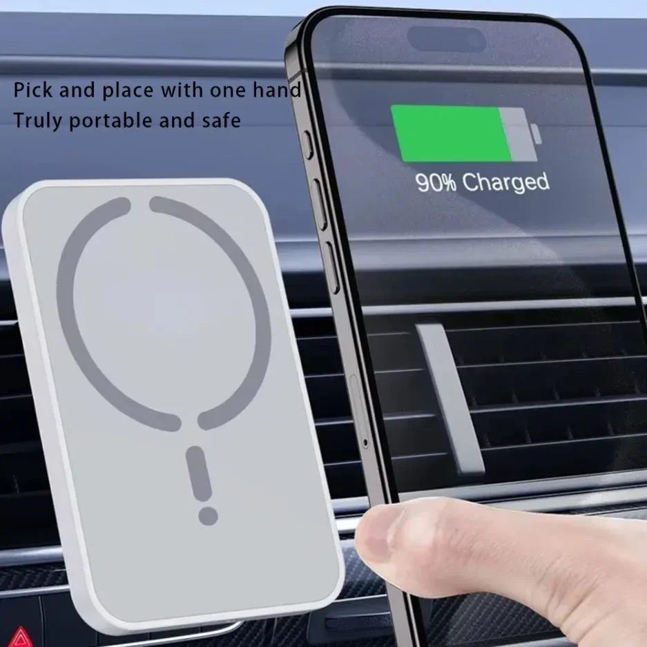 100W Magnetic Car Wireless Charger For Magsafe iPhone 16 15 14 13 12 Pro Max Air Vent Car Phone Holder Stand Fast Charging