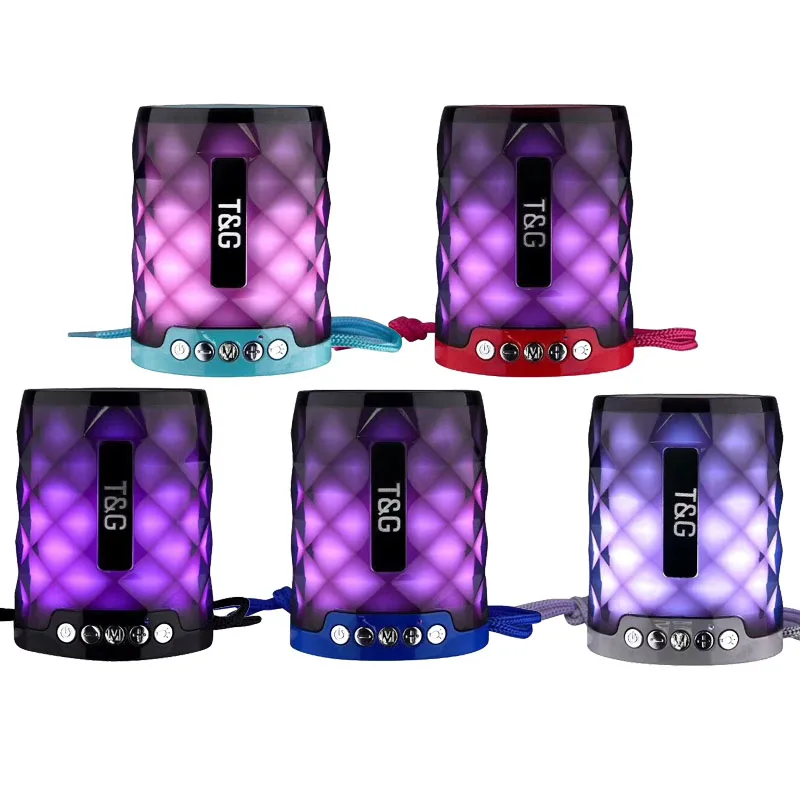 

Portable Outdoor Bluetooth -Compitible Wireless Speaker with Colorful Led Lamp Support 32Gb Tf Card / U Disk Waterproof Speaker