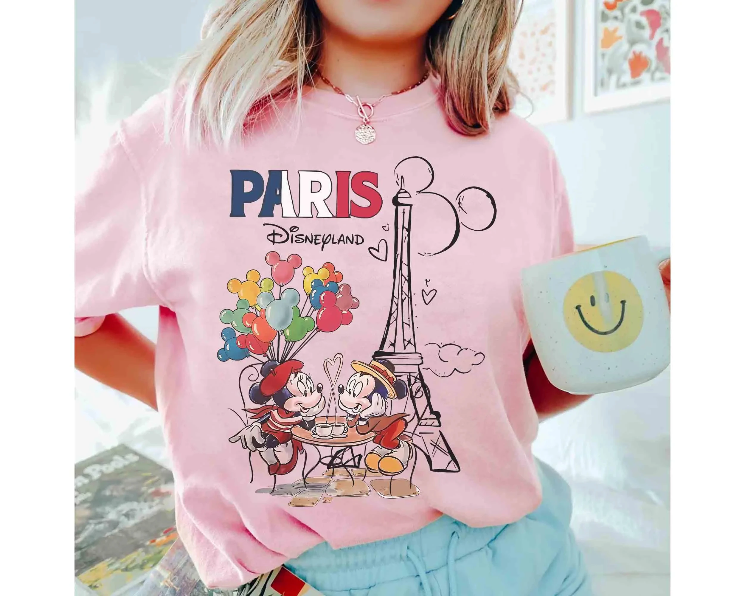 Vintage Mickey, Minnie, Paris Disneyland T-shirt, Eiffel Tower Shirt, Disney Girls' Journey T-shirt, Disneyland Resort T-shirt 5