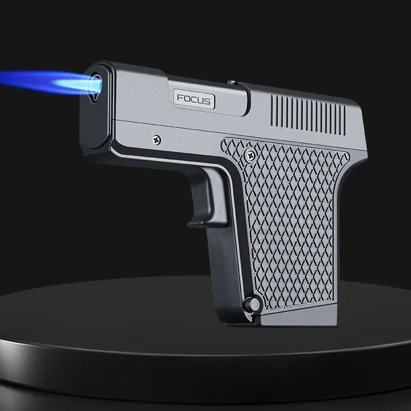 Gun Model Lighter Inflatable Jet Torch Lighters Cigarette Cases for Men butane gas lighter cigarette lighter