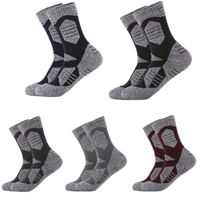 Ski Socks Winter Thermal Skiing Socks Men Outdoor Sports Snowboard Cycling Hiking EU39-47 2Pairs/Lot