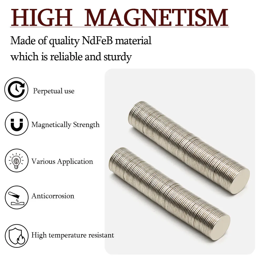 15mmx1mm Superstarker Runder Neodym-Magnet Leistungsstarke Magnete N35 Kleiner Permanenter Magnetischer NdFeB Kühlschrankmagnet 15x1 – Detail 2
