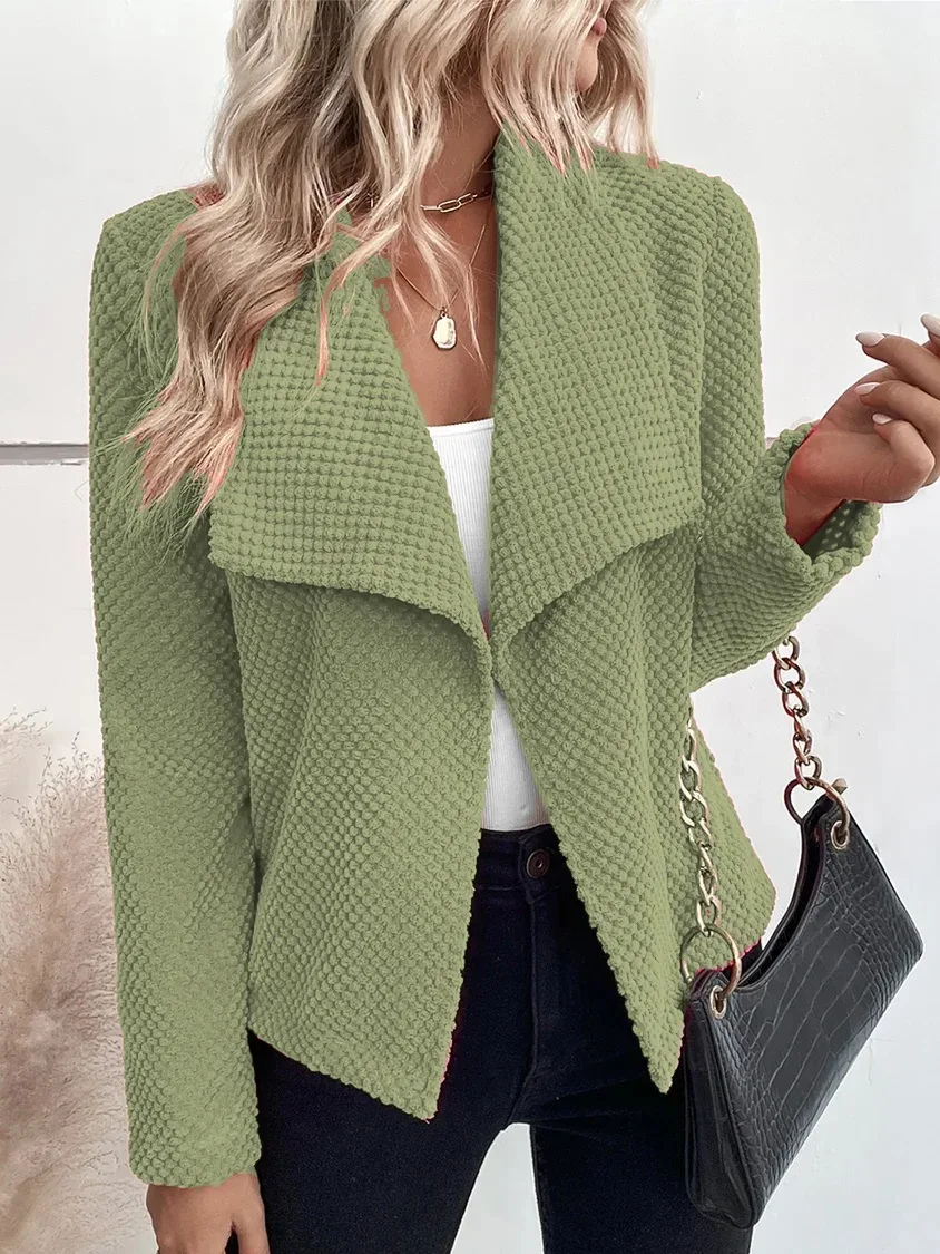

Short Lapel Coat with Large Lapel, Monochromatic, Autumn and Winter, Europe and the United States, New, 2022