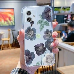 Elegant Floral Transparent Phone Case Cover for MOTO G42 4G (SJFS - 222)