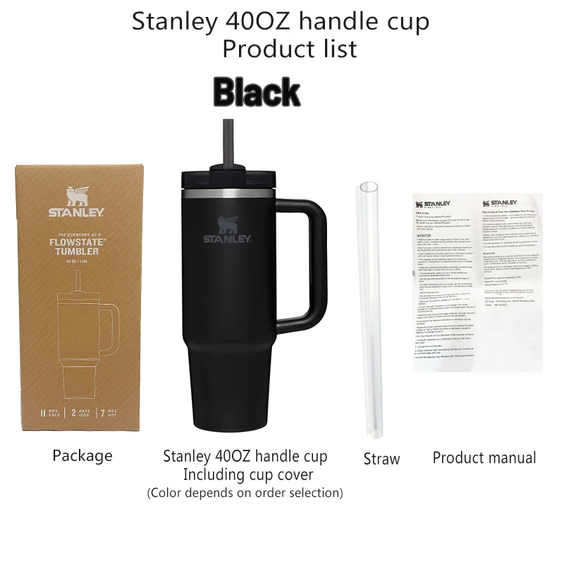 Stanley Christmas 40oz/1.1L Quengher H2.0 Tumbler With Handle Stainless  Steel Coffee Termos Cup Car Mugs vacuum cup - AliExpress