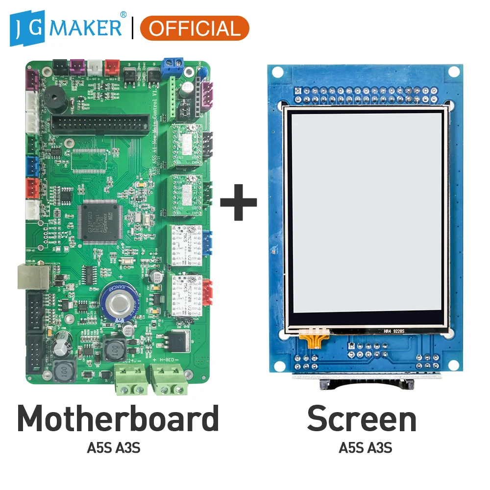 JGMAKER A5S A3S 3D Printer Upgraded 32bit Motherboard Main Controller Board TMC2208 with 2.8'' Touch Screen