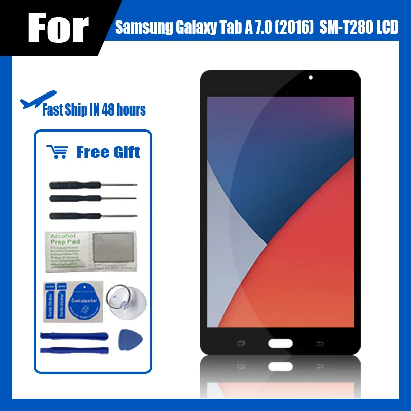 

AAA +++ для Samsung Galaxy Tab A 7,0 2016 T280 T285, ЖК-дисплей, сенсорный экран, дигитайзер, фотогалерея, ЖК-экран, панель в сборе