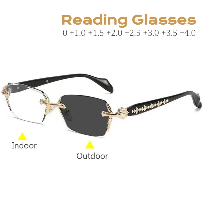 Vintage Unisex Photochromic Sunglasses - Color Changing & UV Protection Presbyopia Eyewear