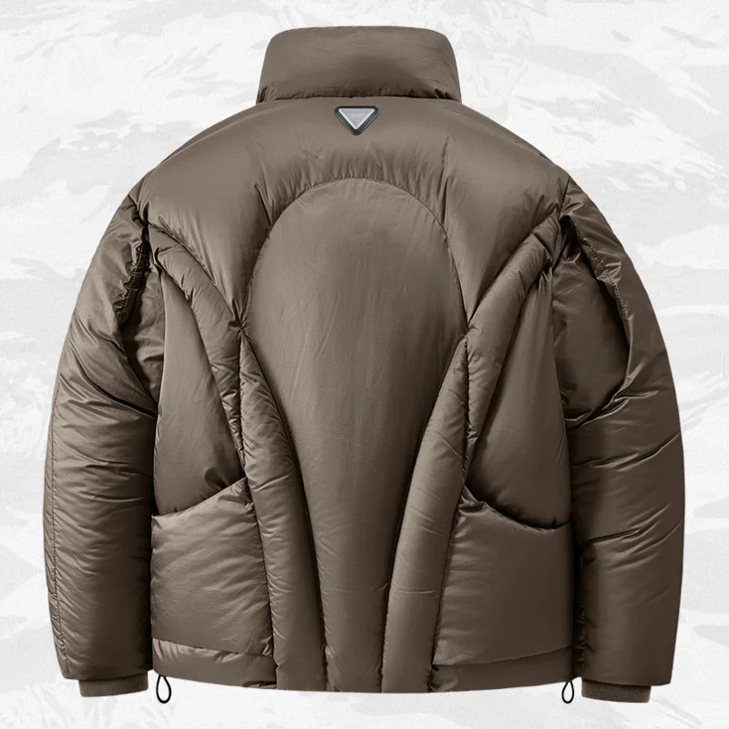 Deconstructive Desigh Winter Jacket For Men Tactical Function Techwear Style High Street Thick Down Coat