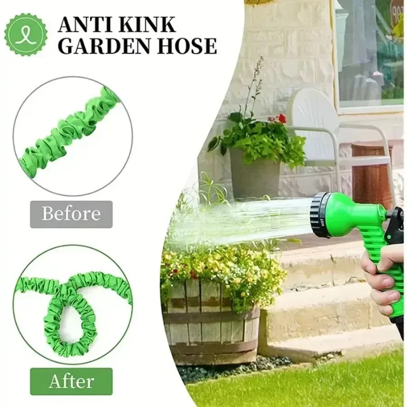 Expandable Magic Hose High-Pressure Car Wash 7Water Spraying Functions Water Gun Home Garden Watering