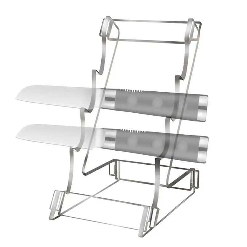 

Прозрачная стойка для ножей, трехуровневая стойка для ножей, Карманный держатель для ножей и демонстрационная акриловая стойка для ножей, сверхпрочная стойка для охоты