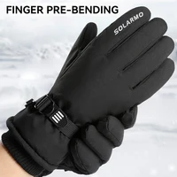 GTUBIKE Men Winter Waterproof Cycling Gloves Outdoor Sports Motorcycle Ski Touch Screen Fleece Gloves Non-slip Warm Full Fingers 6
