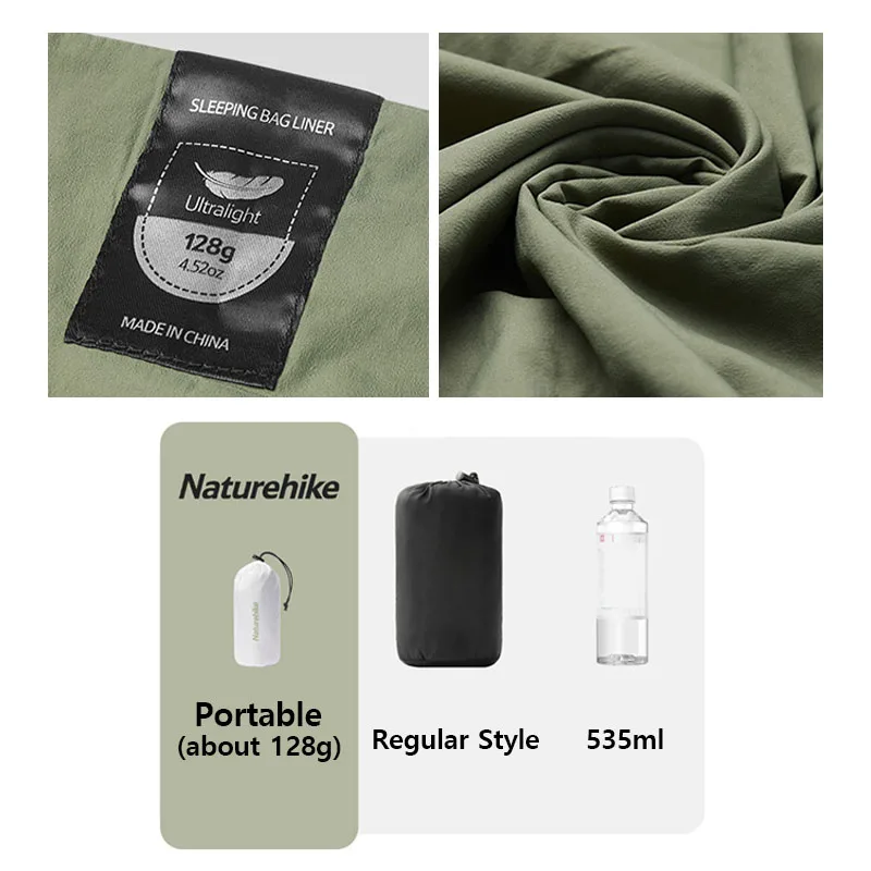 Naturehike Sleeping Bag Liner Lightweight Single Sleeping Bag Cover Ultralight Comfortable Camping Sheets Travel Sleep Sack sleeping bag