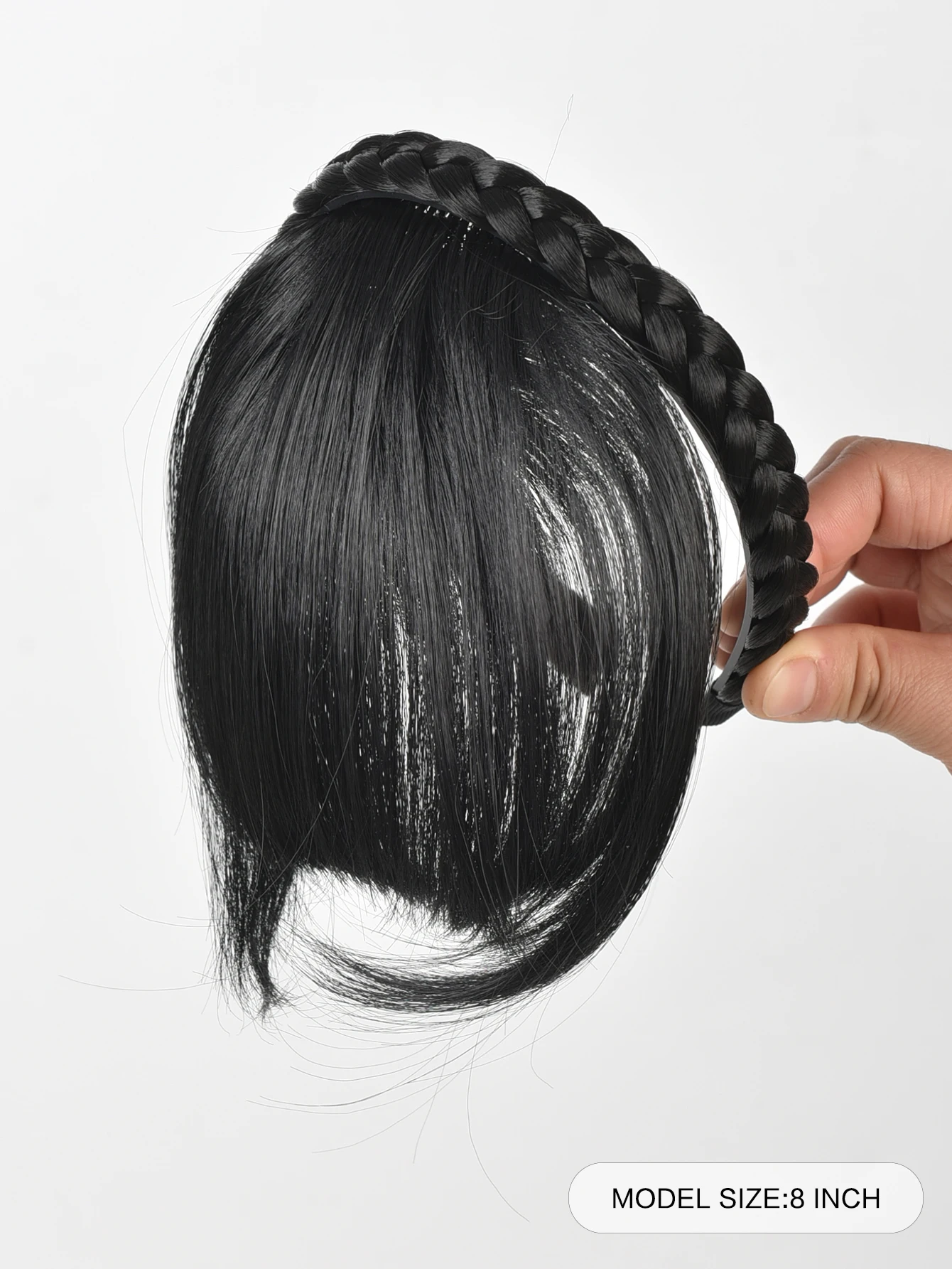 Synthetic Hair Headband with Bangs for Women Daily Wear