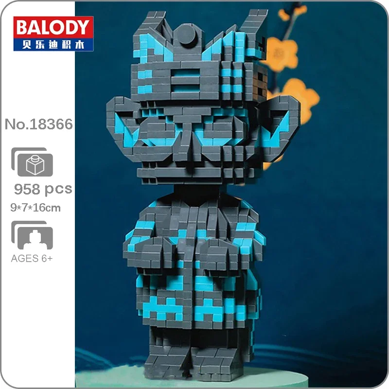 

Balody 18366 Sanxingdui цивилизация древний высокий священник статуя Сделай Сам мини алмазные блоки кирпичи игрушка для детей без коробки