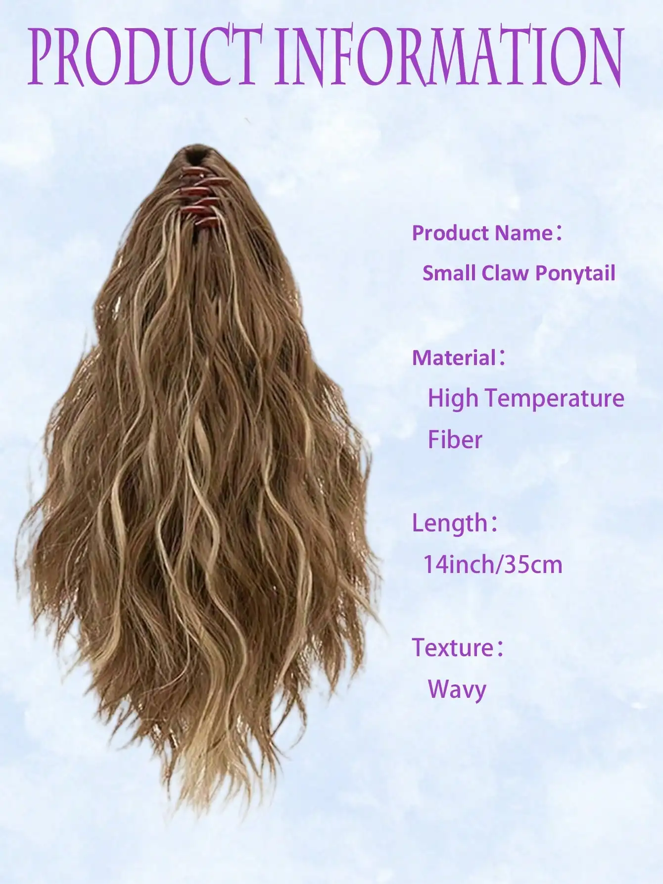 14inch Claw Clip In Ponytail Extensions Synthetic Curly Wavy Fluffy Ponytail Hairpieces Hair Accessories For Women Girls clip in ponytail hair extension synthetic ponytail synthetic hair accessories clip in ponytail extensions