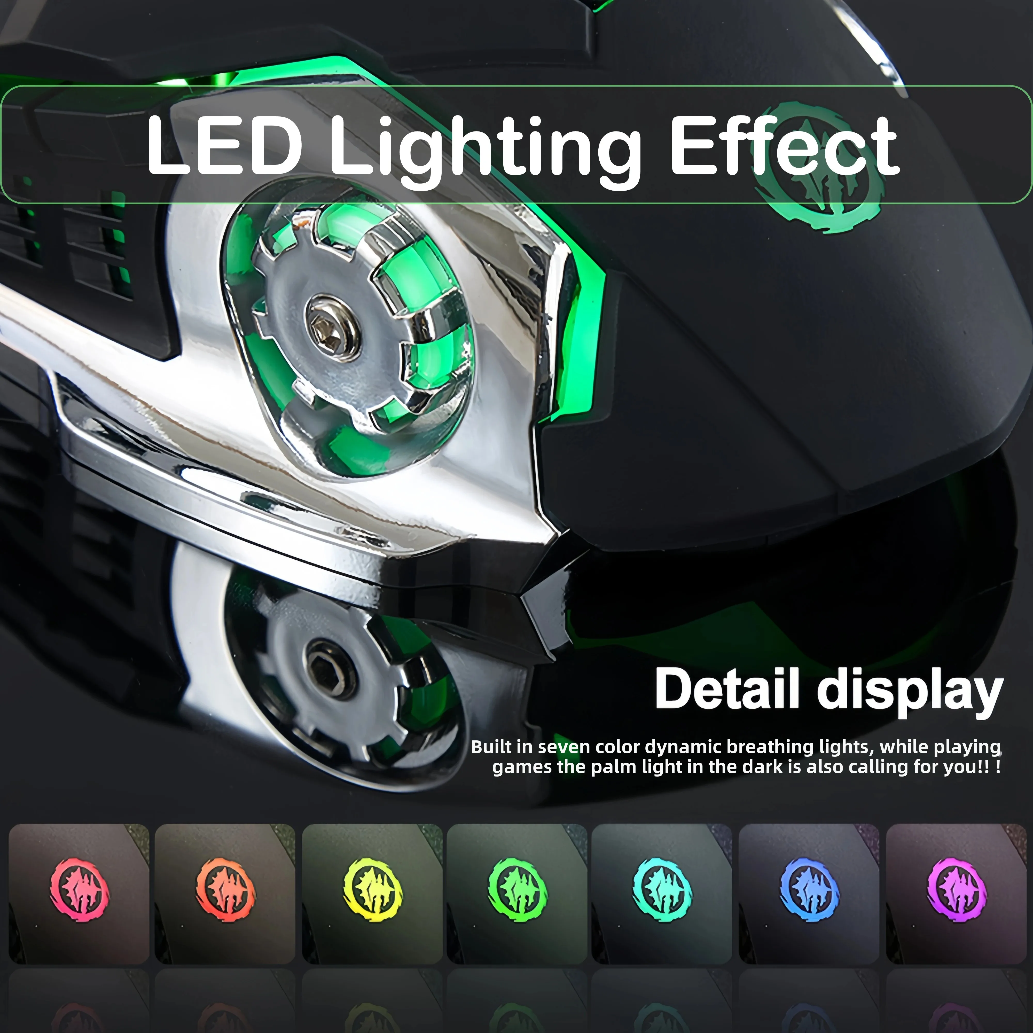 Bluetooth 5.2 Mouse RGB Gaming Mouse 2.4G Wireless Mouse Rechargeable Silent Mouse 3600 DPI Mouse Mice for Macbook Laptop Tablet