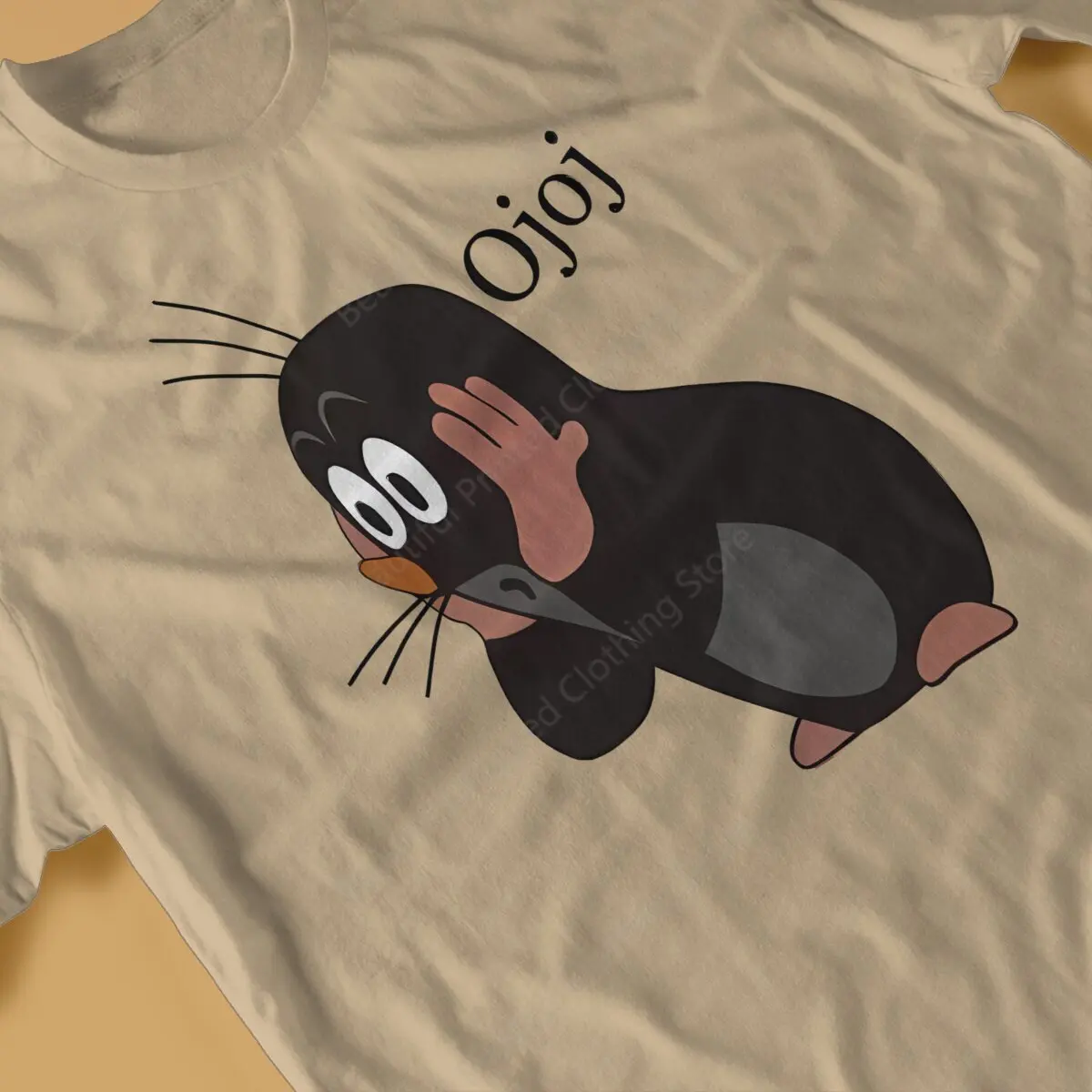 100% Cotton T-shirt The Little Mole Print Cool Men's Women's T-Shirts 3
