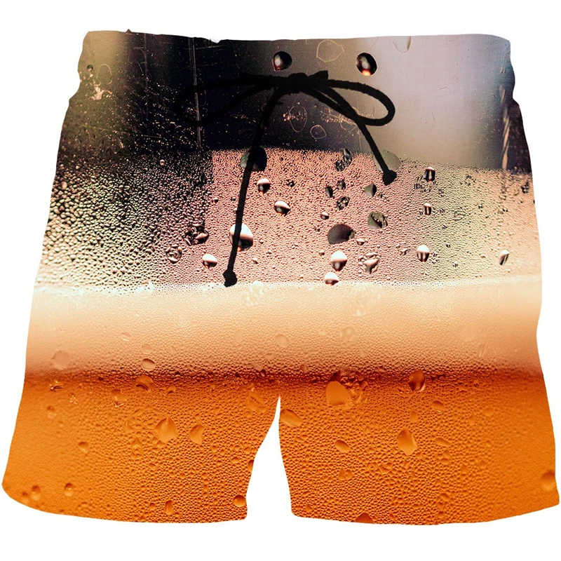 남녀공용 그래픽 비치 맥주 반바지, 3D 패턴, 맥주 보드 반바지, 위스키 버블 반바지, 남성 의류, 패션 반바지, 신제품