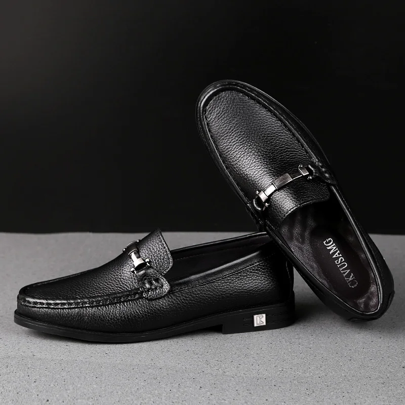 Luxury Men Casual Shoes Genuine Leather Men Loafers Handmade Slip-On Flats Leisure Walk Mocasines High Quality Man Driving Shoes 5