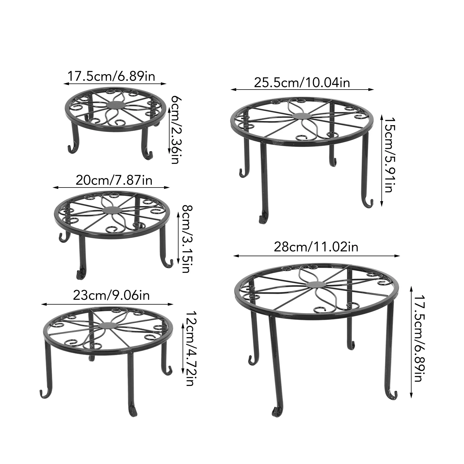 Sturdy Metal Plant Stand for Garden