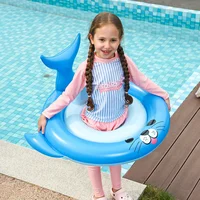 New Shark Pool Float,Inflatable Pool Floats Swimming Ring for Kids,Pool Floaties Ideal for Summer Beach Toys 1