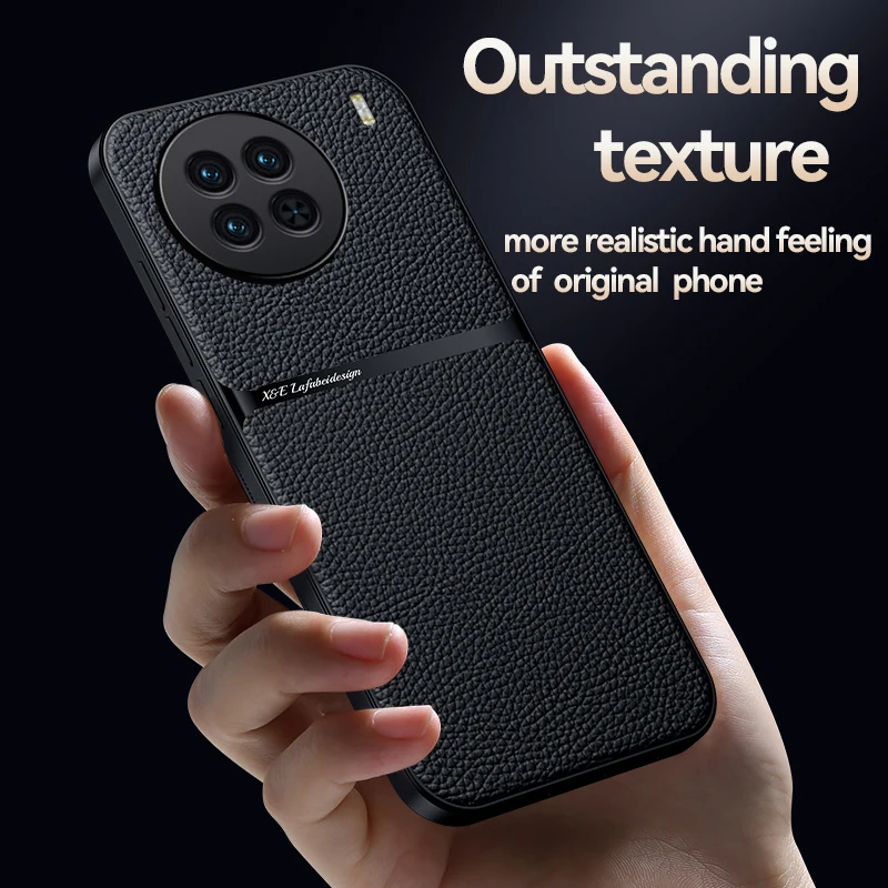 For Vivo X90 Pro Plus Case Luxury Magnetic Stand Leather Phone Case for VIVO X90 X90Pro+ Bumper Shockproof Car Holder Back Cover 2