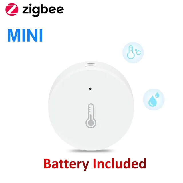 Haozee Zigbee 3.0 Temperature And Humidity Sensor Remote Monitor By Smart Life APP Battery Powered Work With Alexa Google Home 1