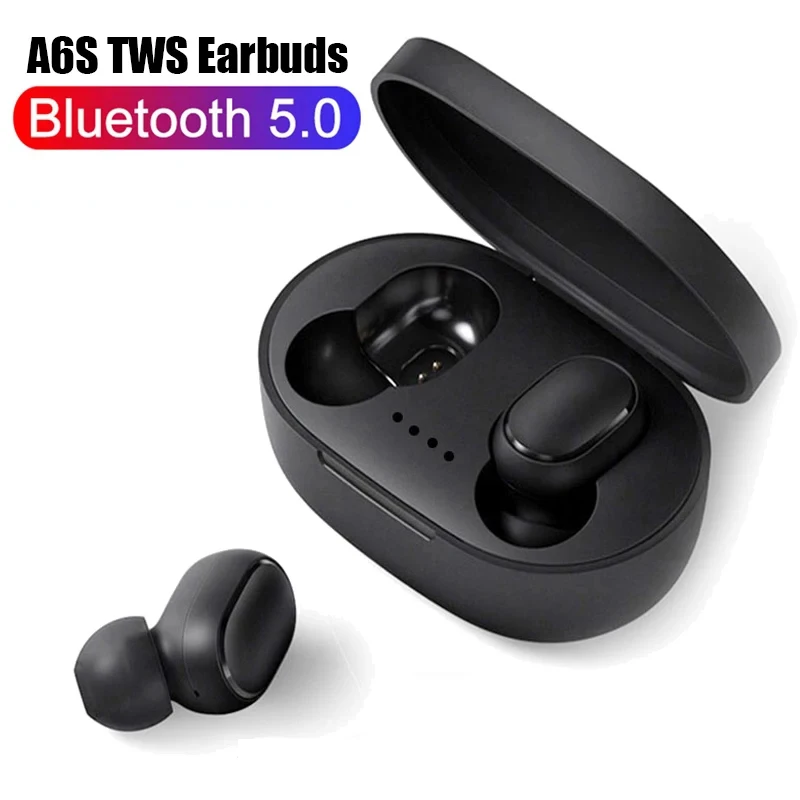 TWS A6S Fone Bluetooth Earphones Wireless Bluetooth Headset Noise Cancelling Headset with Mic Headphones for Xiaomi Huawei OPPO 1