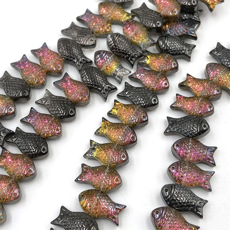 Fish shape crystal glass beads 8x15mm fish shape crystal glass beads for jewelry making DIY craft beads for bracelet earring hairpin accessories