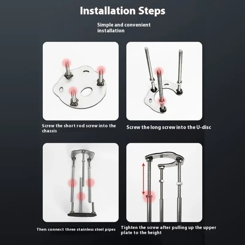 Undermount Sink Supports Multifucntioal Stable Easy to Install Retractable for Washbasin Bathroom Home Kitchen Countertop