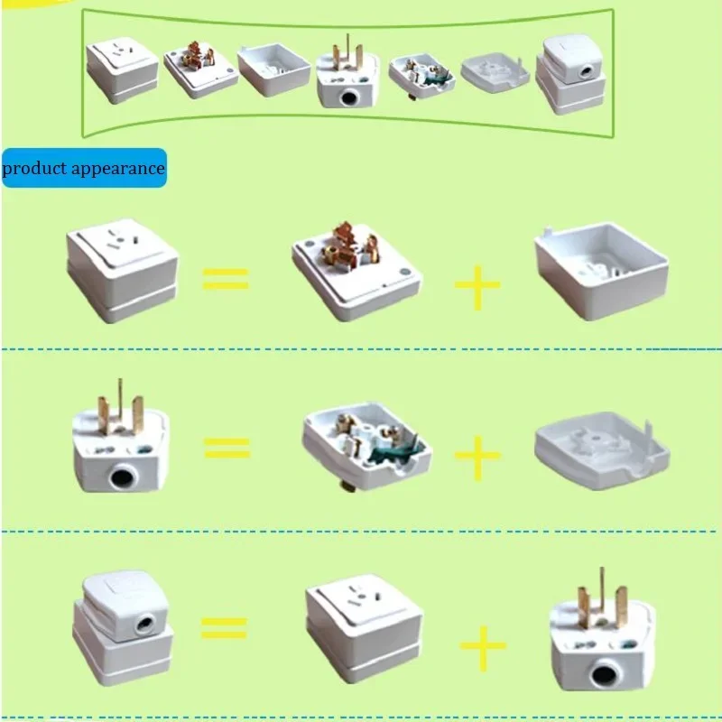 10A/16A/25A 250V/440V Three Phase Four Wire And Single Phase Three Pole DIY Industrial Power Plug Socket Surface Mount Outlet