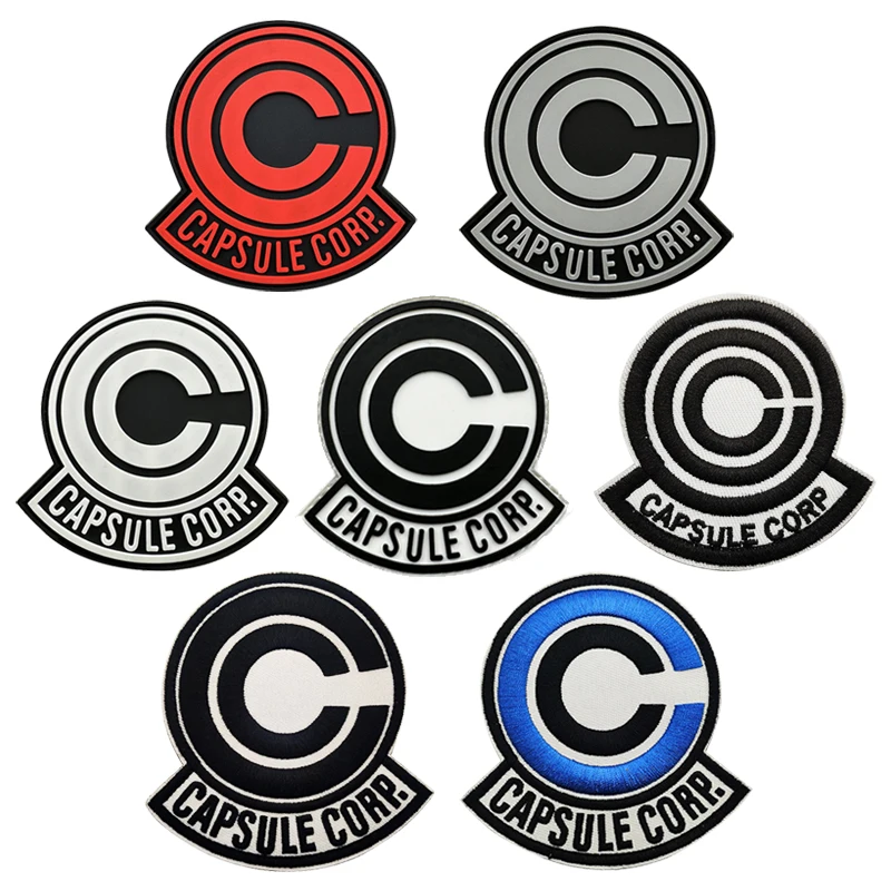 CAPSULE CORP Patches Stickerei PVC leuchtendes Gummi Kreative Spaß Taktik Abzeichen Haken Armband Stick on Jacke Rucksack