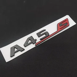 Premium Car Trunk Emblem Badge Logo Stickers - ABS Material, Sleek Design for Performance Vehicles (Black Red A45S)