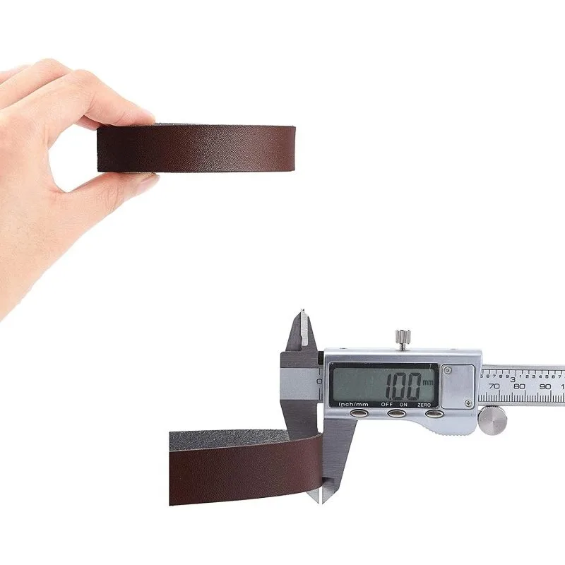 196 Inch Soft Leather Strap Strips 3/4 Inch Wide Leather Strap Belt Full Grain Cord Wrap DIY Crafts Projects