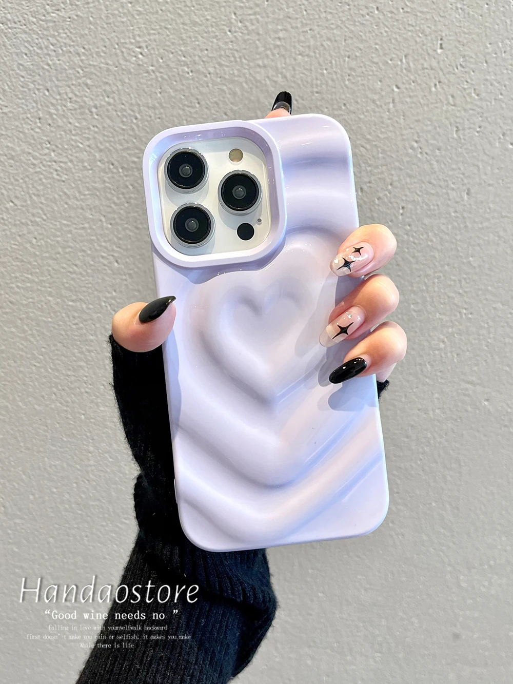 3D Heart Love Candy Color Shockproof Phone Case For iPhone