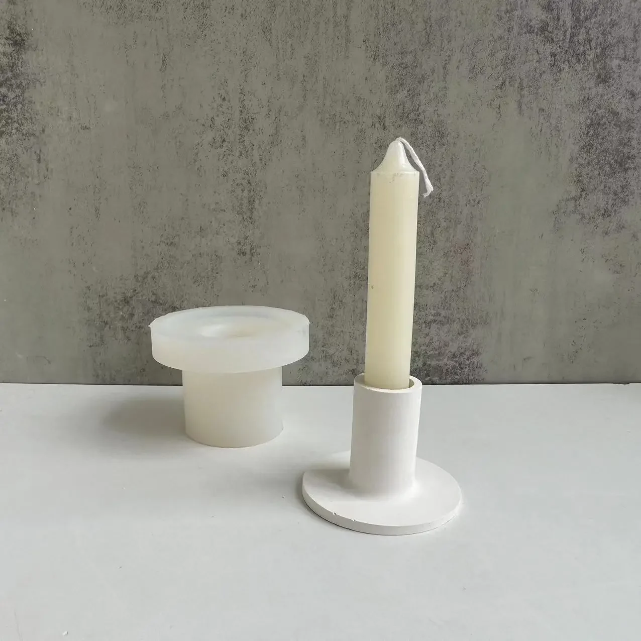 

Long Candle Holder Silicone Mold Candle Aromatherapy Bracket Gypsum Drip Mould Resin Mold Table Decoration
