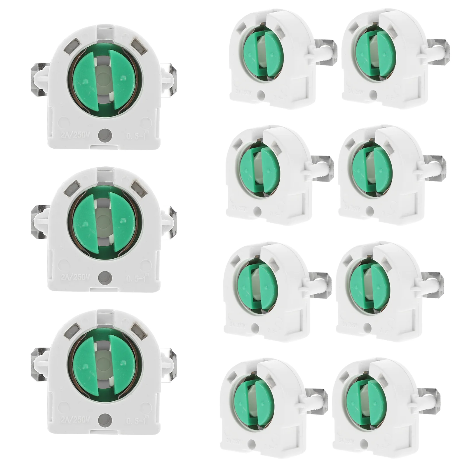 

20 Pcs T8 Grille Lamp Holder Parts Component Replacement Lampholder Socket For Lights Bulb Abs Tube Bracket