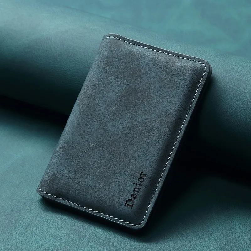 EUCAGR RFID-geschirmte Kreditkarten-Geldbörse, magnetische Handyhülle, 3 Kartenfächer, Kunstleder, sichere Ausweis-Kreditkartenaufbewahrung, Geschenk für Männer – Detail 4