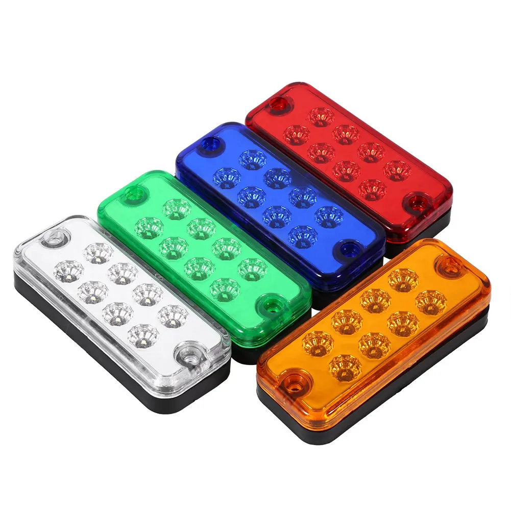 6PCS/set Clearance Side Marker Lamp Side Marker Light Lamp 8 LED Clearance Side Marker Light Indicator Lamp Truck Trailer Lorry