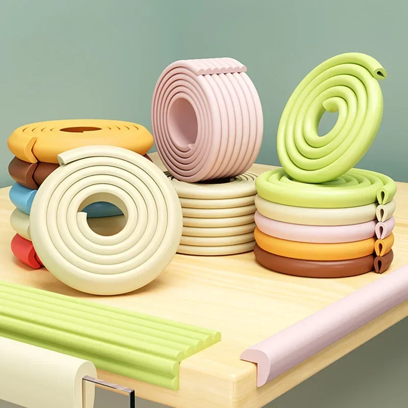 2M U Shape Baby Safety Corner Protector From Children Home Furniture Corners Angle Protection Child Safety Table Protector Tape silicone table corner protector,table corner protector,furniture anti collision strip,door anti collision protector