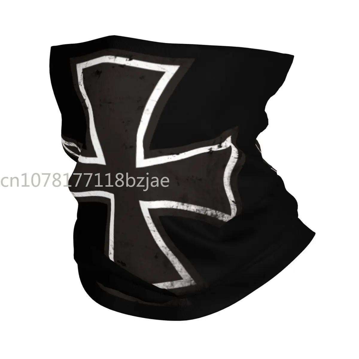 

German Iron Cross Bandana Winter Neck Warmer Windproof Wrap Face Scarf for Hiking Templar Knight Germany Flag Gaiter Headband