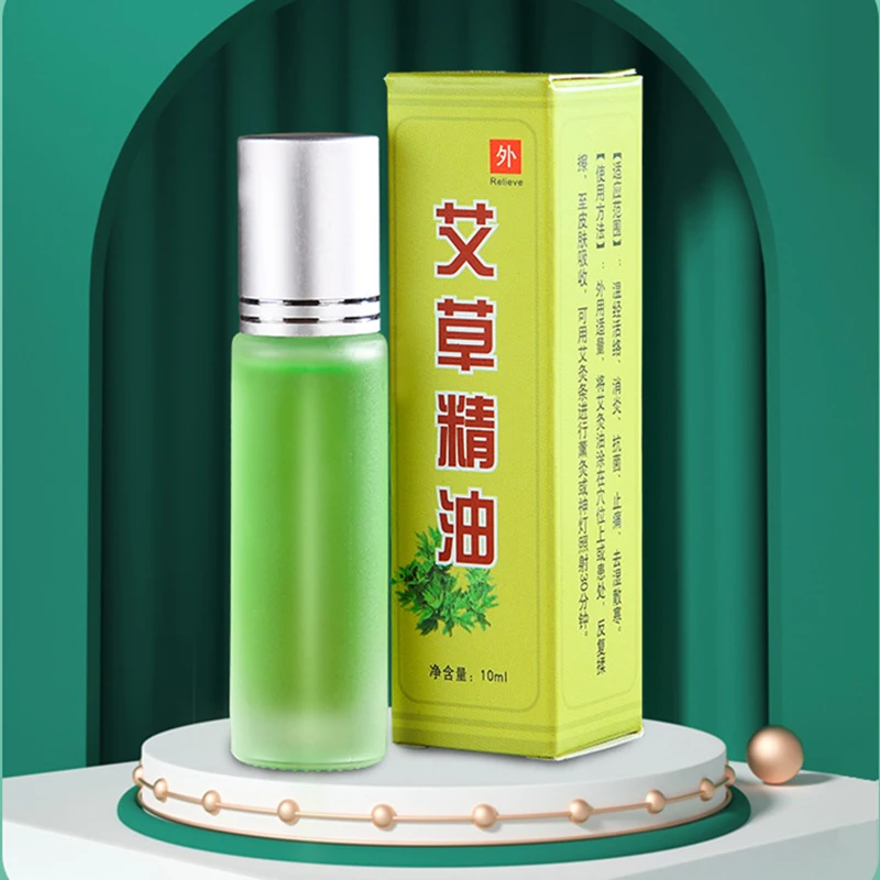 5 Bottles Pure Mugwort Wormwood Essential Oil For Comfortable Moxibustion Massage