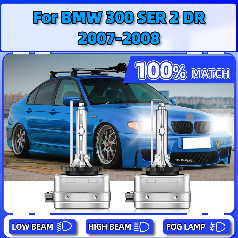 

2PCS HID Xenon Headlight D1S 6000K Xenon Front Lamps Bulbs 20000LM 35W Plug And Play Auto Lamps For BMW 300 SER 2 DR 2007 2008