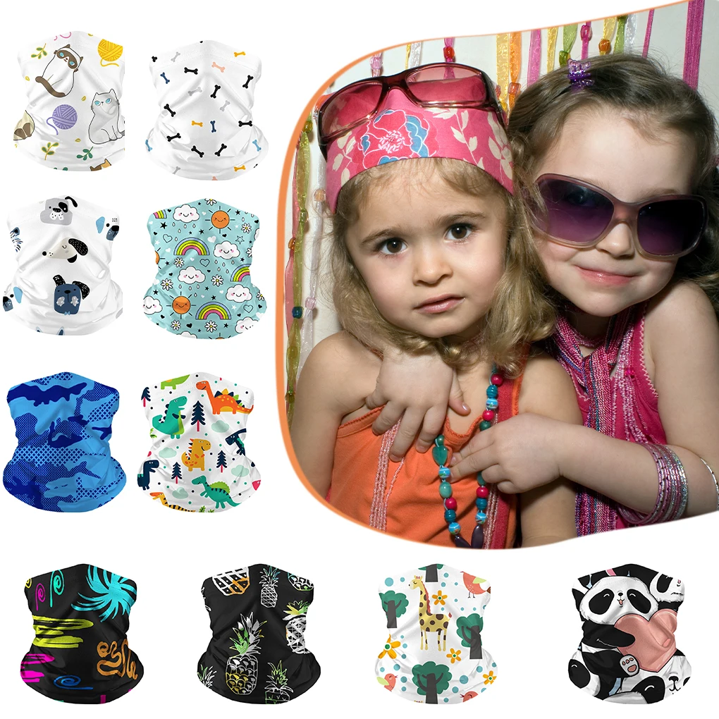 Neck Gaiters Balaclavas Neckerchief Clothing Accessory for Boys Girls rainbow