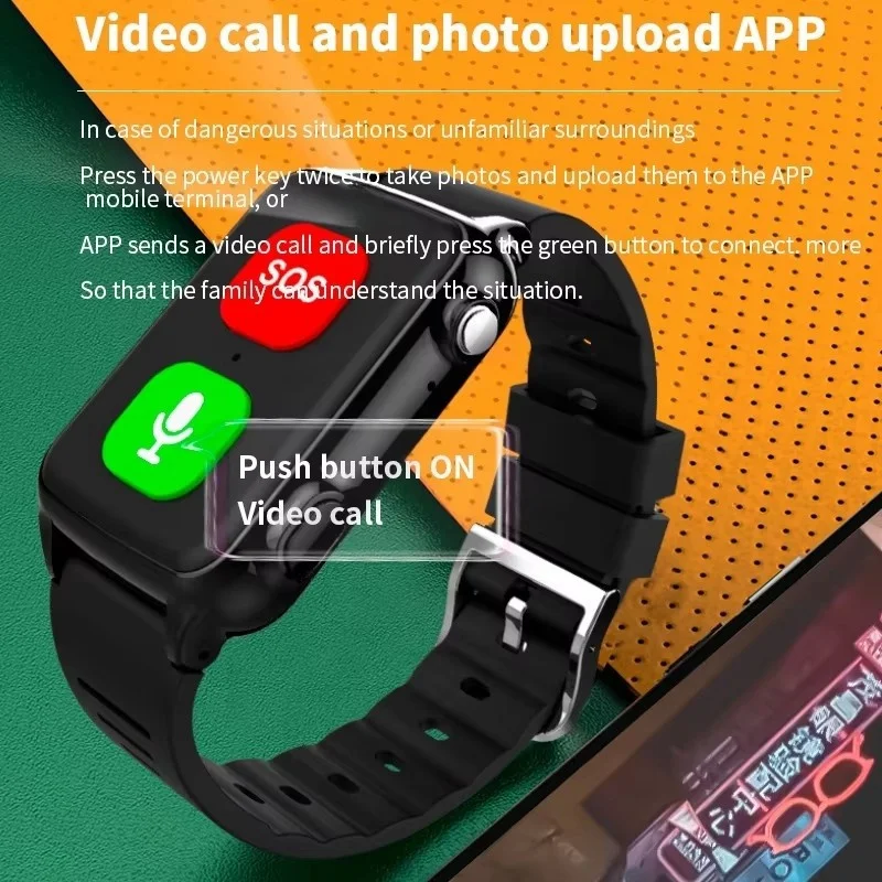 New S9 long standby time 850mAh battery 4G GPS tracker SOS SIM card emergency elderly SOS smart watch