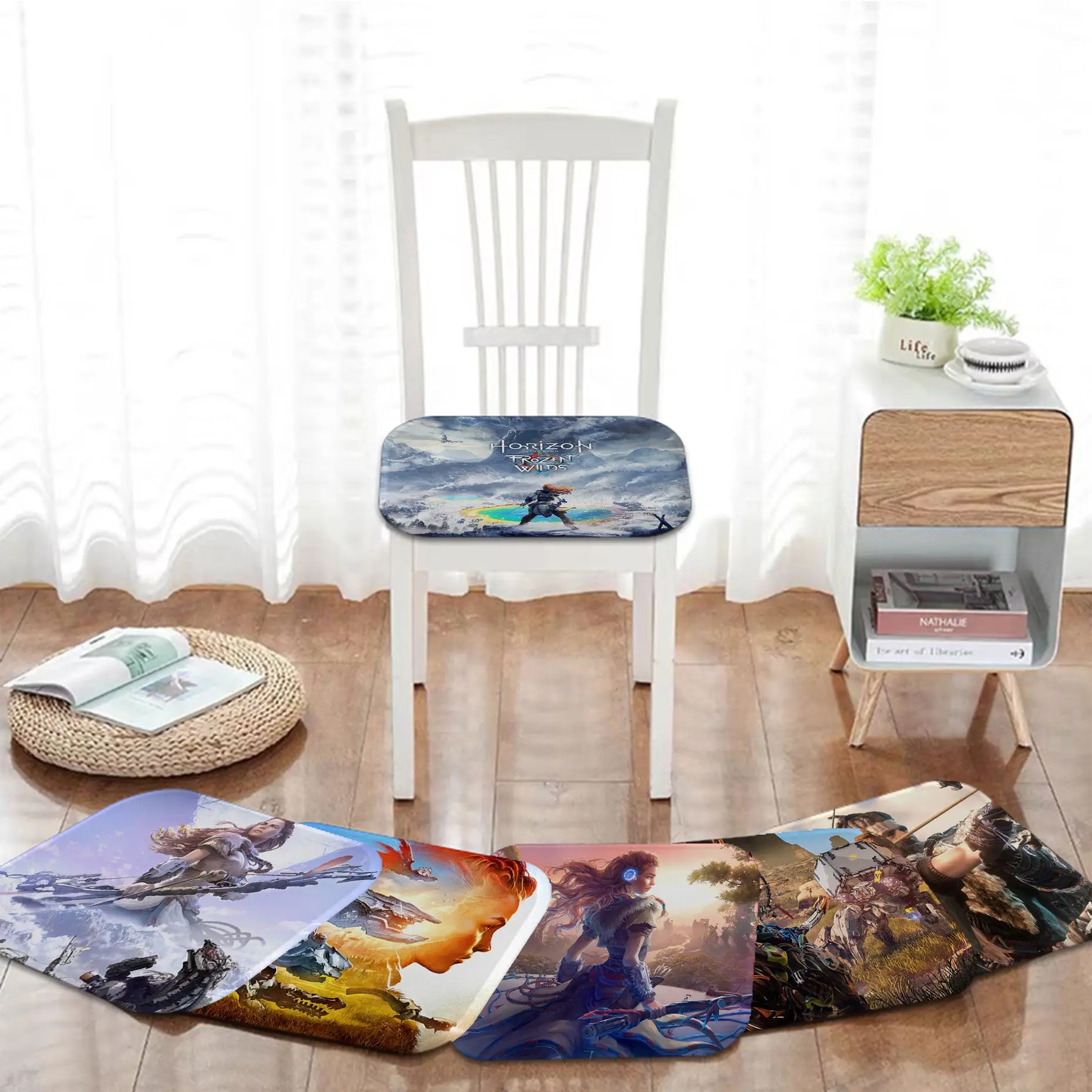

Horizon Zero Dawn Game Cushion Mat Nordic Printing Chair Cushion Soft Office Car Seat Comfort Breathable 45x45cm Sofa Cushion